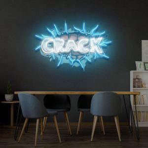 CRACK LED neon sign