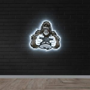 Gorilla Gamer Controller – UV Print Gaming LED Neon Sign