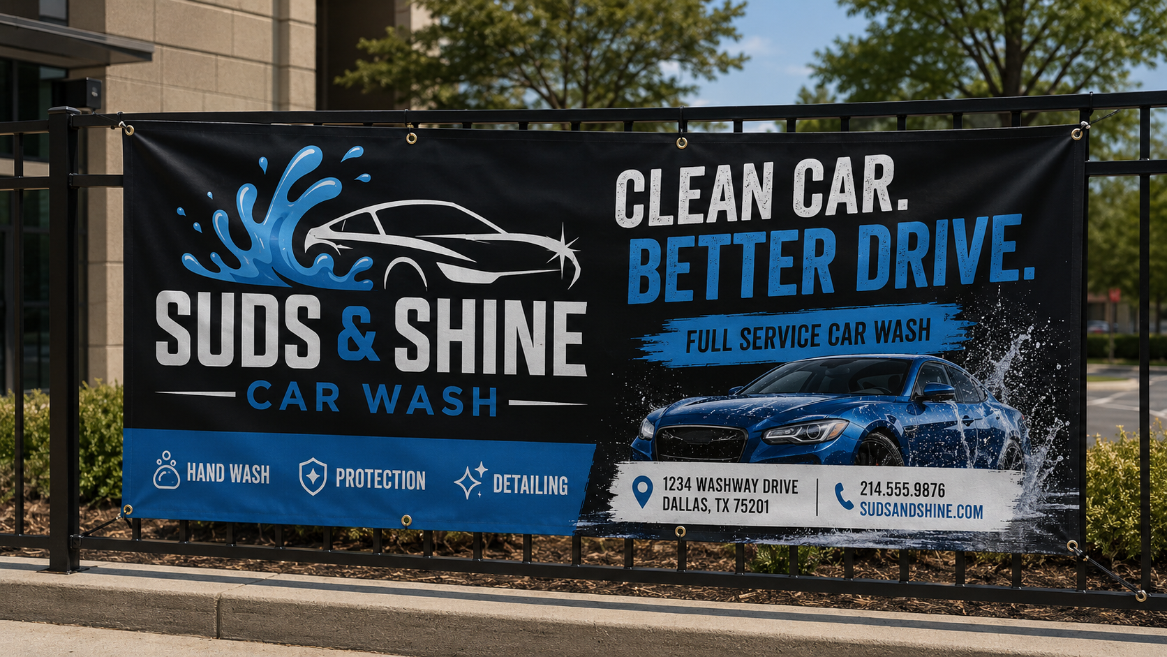 Custom vinyl banners - full color outdoor banner printed by Get Quick Signs