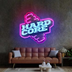 Hardcore Dumbbell LED neon sign