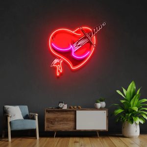 Stabbed Heart LED neon sign