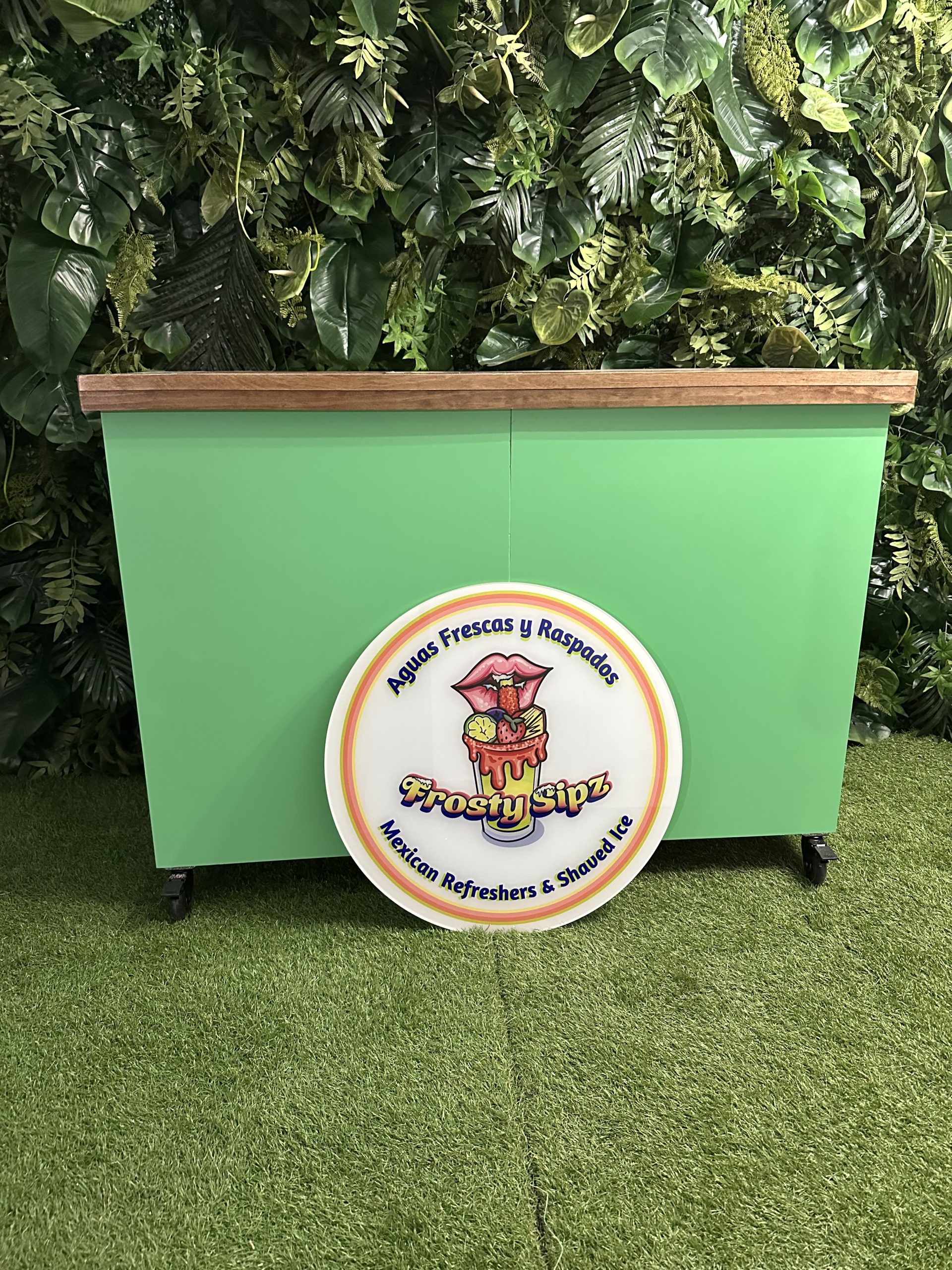 Food truck signs - round cart logo sign printed by Get Quick Signs