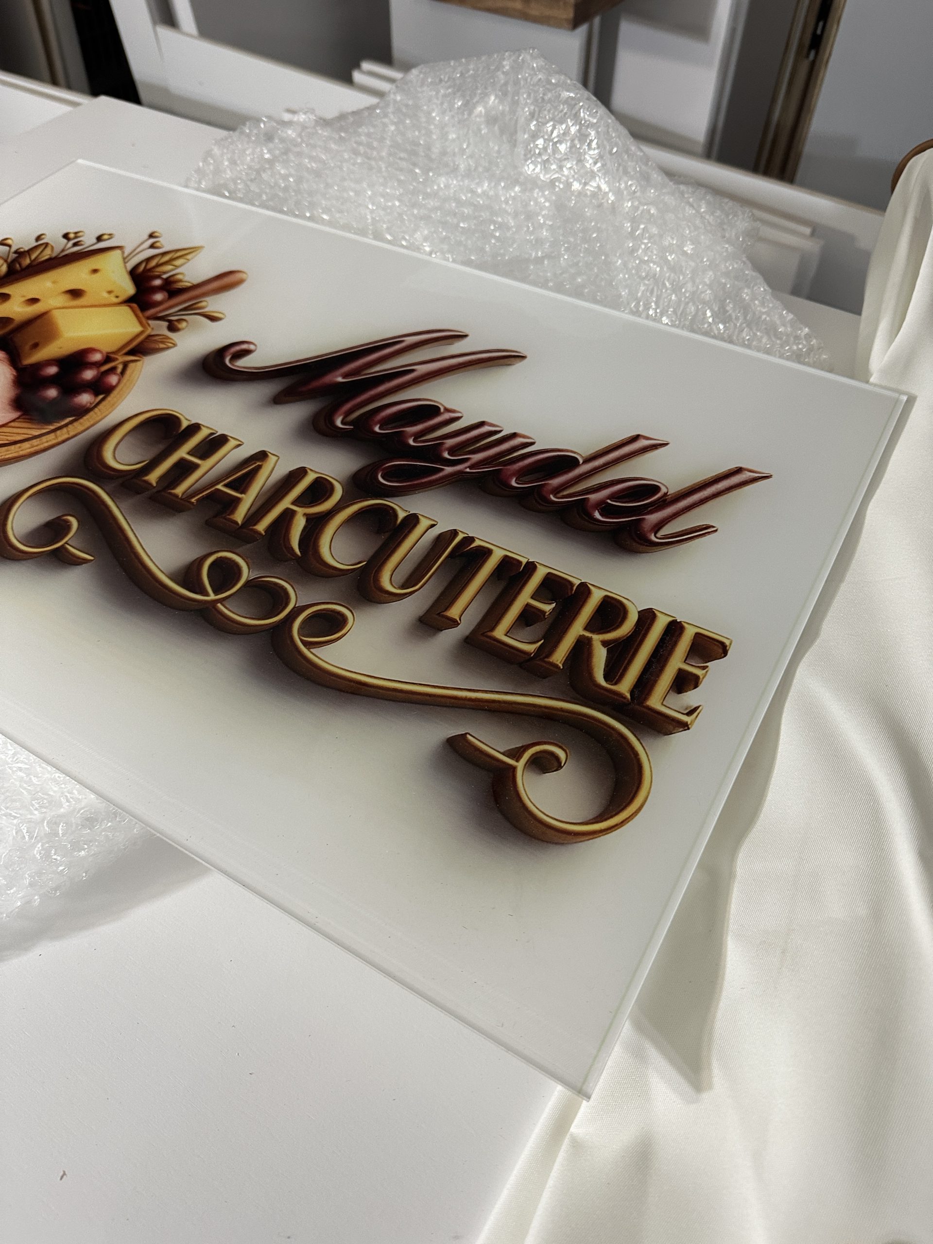 Custom acrylic signs displayed at a business - Get Quick Signs