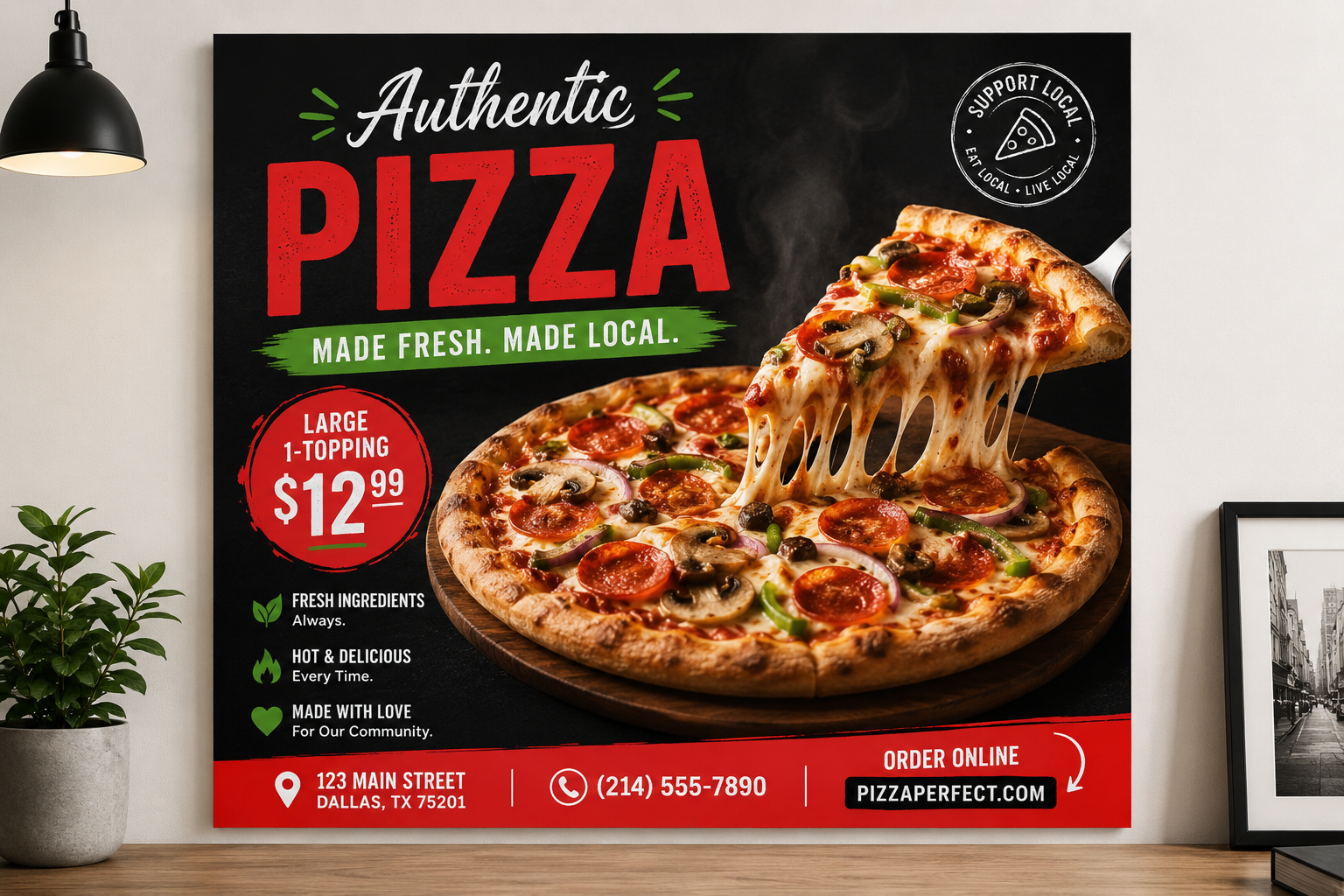 Custom posters printed in full color by Get Quick Signs