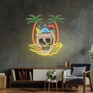 Skull Island LED neon sign