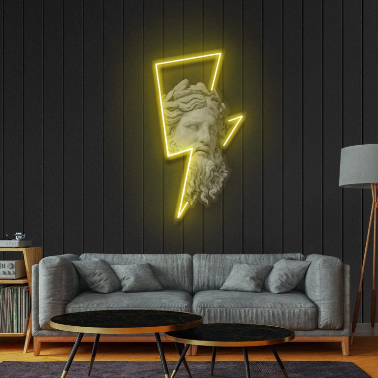 Zeus Lightning Bolt LED neon sign