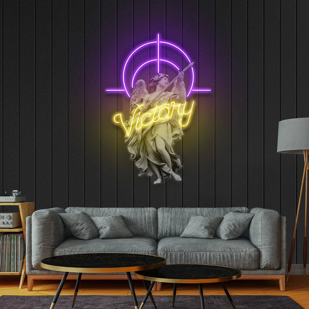 Victory Angel LED neon sign