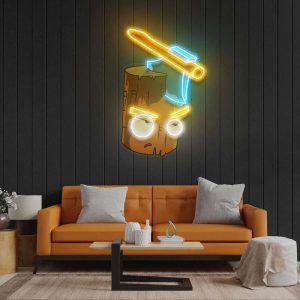 Axe vs. Wood LED neon sign