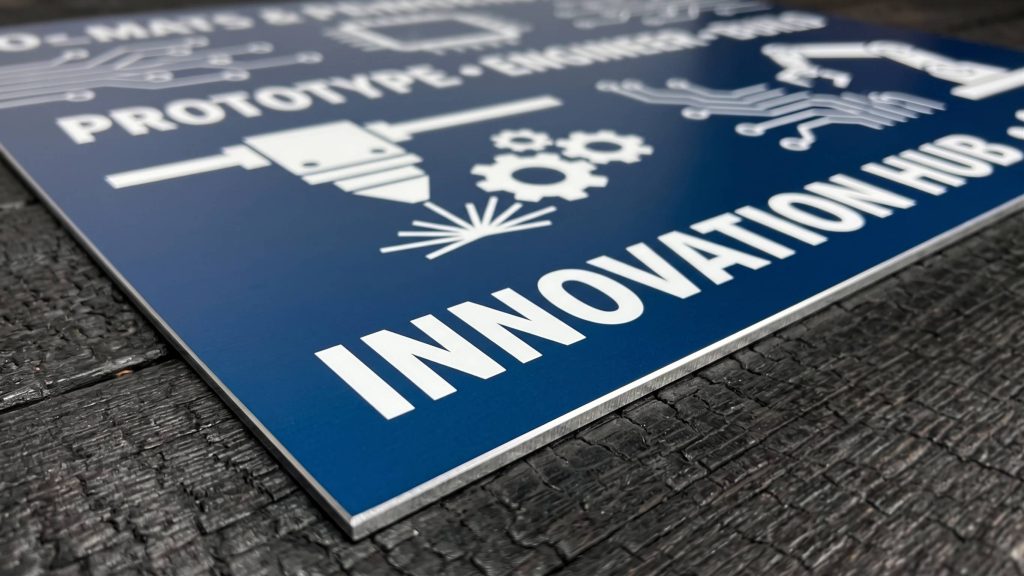 Printed aluminium panel sign