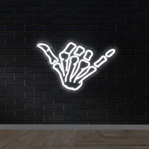 Call Me Skeleton Hand LED Neon Sign