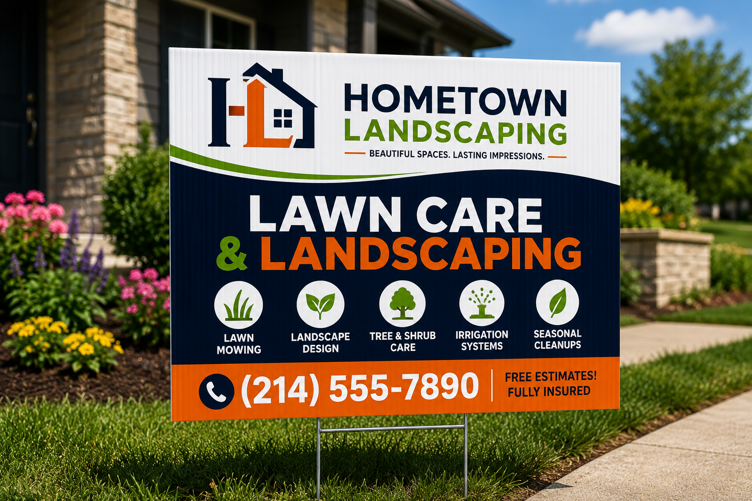 Plumber signs - coroplast yard sign for a plumbing company by Get Quick Signs