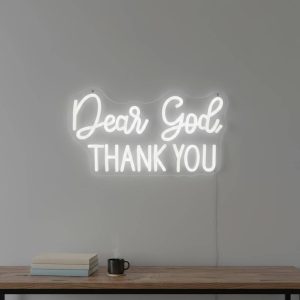 Dear God Thank You – Inspirational LED Neon Sign