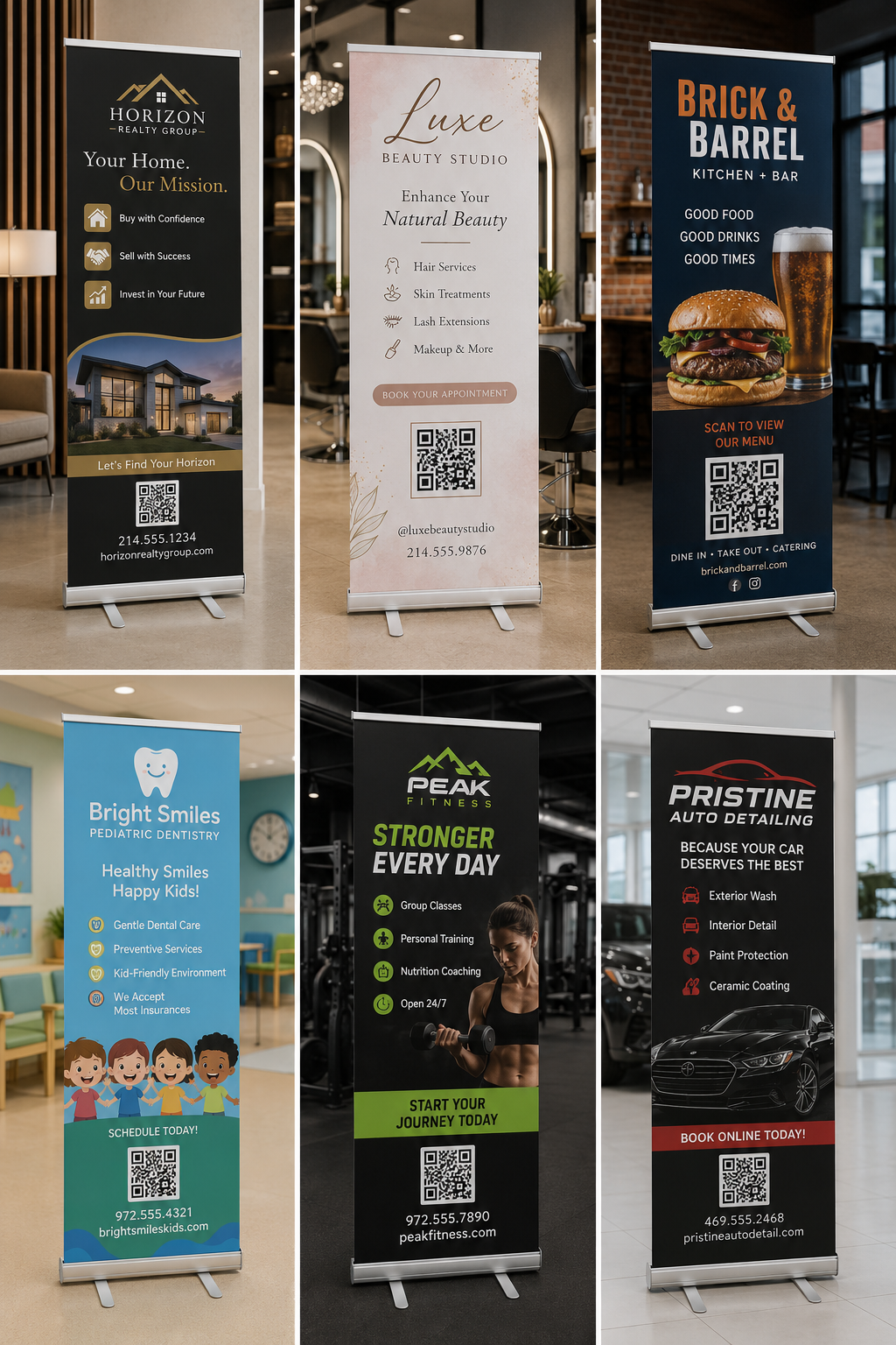 Retractable banner stands with full color graphics by Get Quick Signs