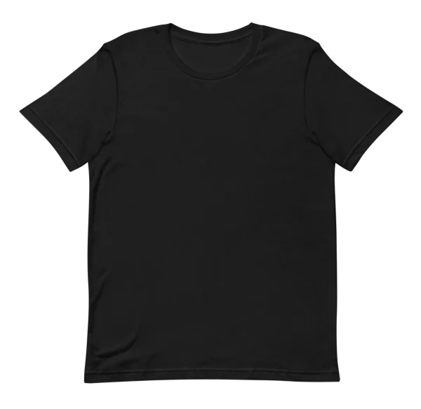 Black Bella Canvas t-shirt front - blank mockup for custom printing