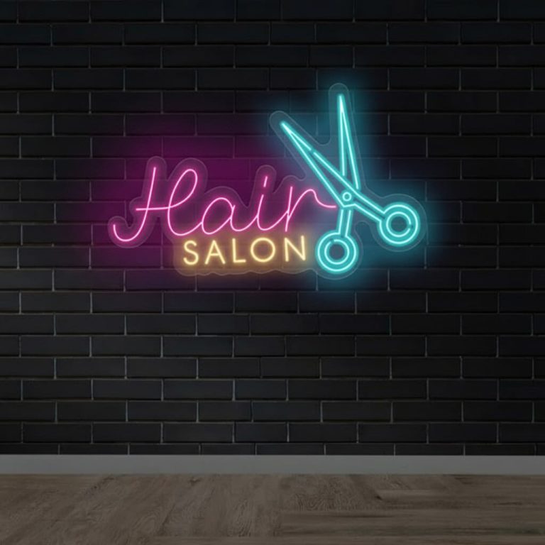 Hair Salon with Scissors LED Neon Sign LED neon sign