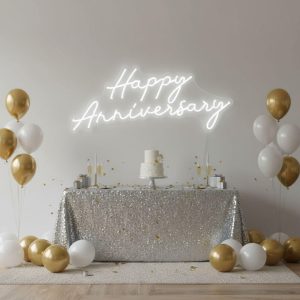 Happy Anniversary Events Decor LED Neon Sign