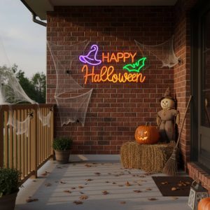 Happy Halloween Spooky Multi-Color – Events Decor LED Neon Sign