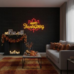 Happy Thanksgiving Warm Fall – Events Decor LED Neon Sign