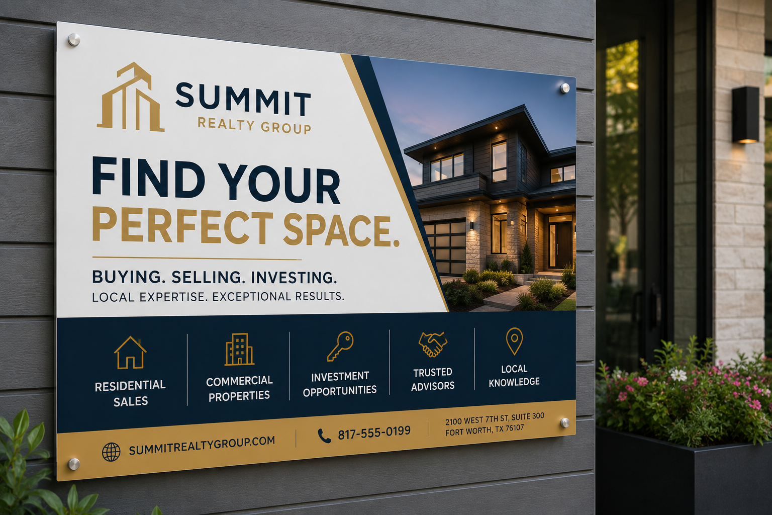 Property management signs - aluminum property sign printed by Get Quick Signs