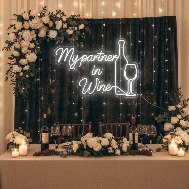 My Partner In Wine Funny Wedding Neon Sign LED neon sign