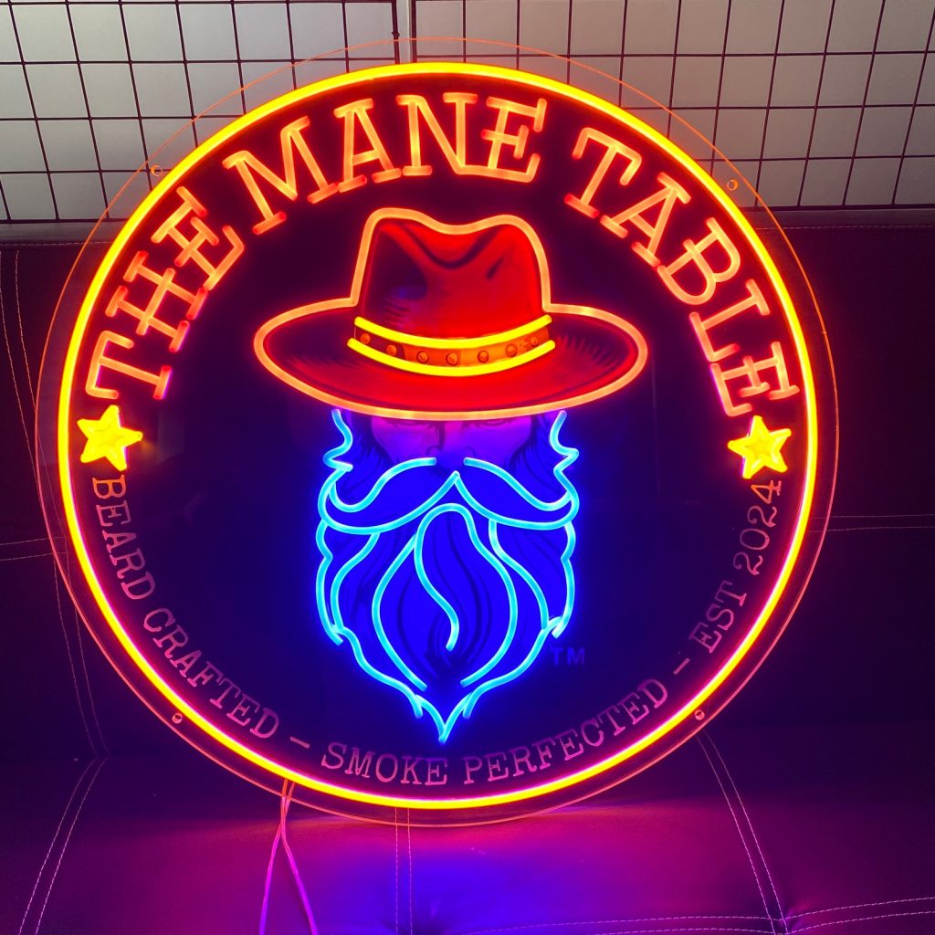 Custom LED neon sign as interior decor