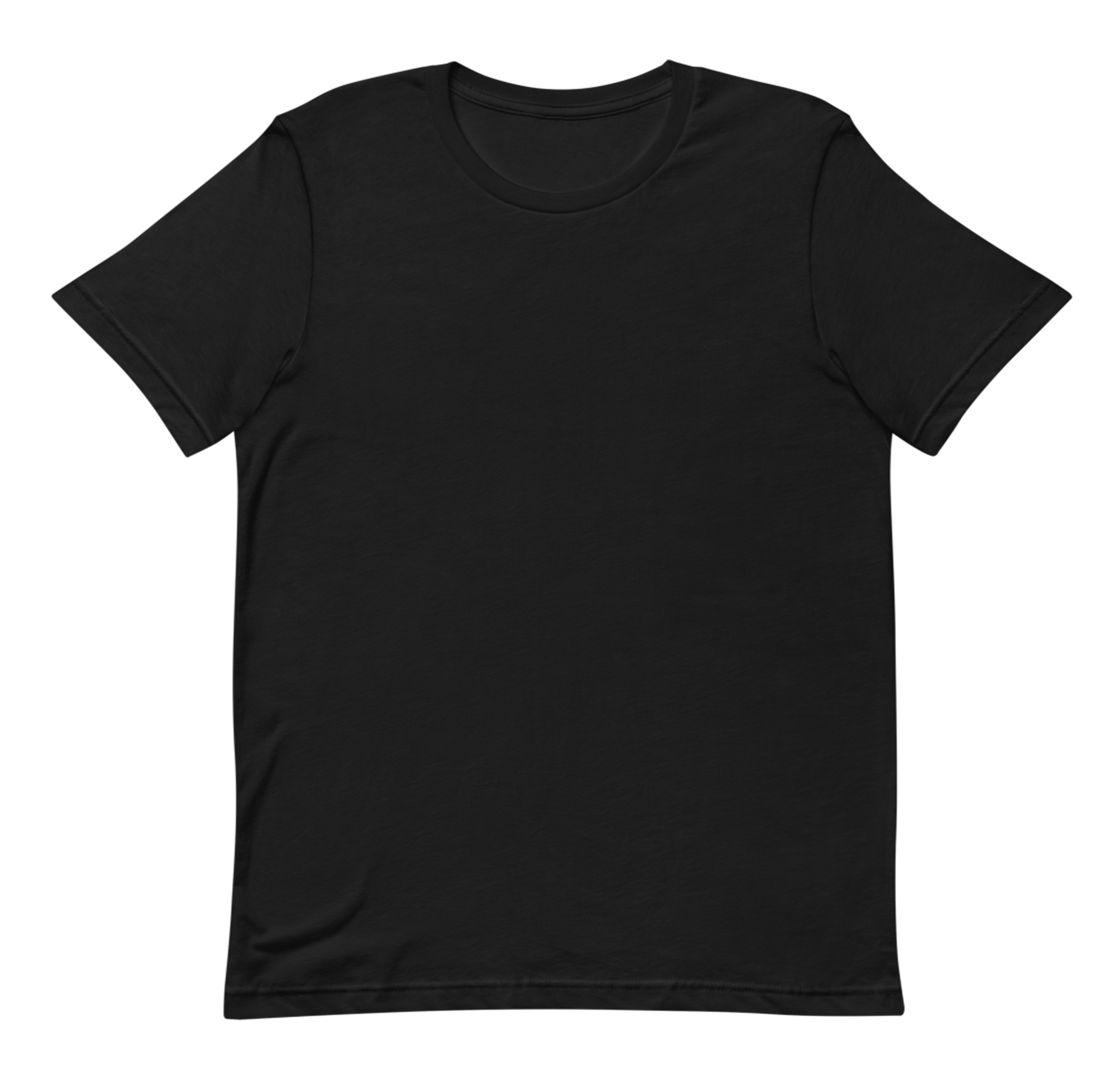 Black Bella Canvas t-shirt front - blank mockup for custom printing